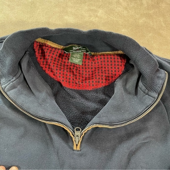 Wool Rich Men’s Quarter Zip with Elbow Pads Pullover Size XL - Picture 3 of 8